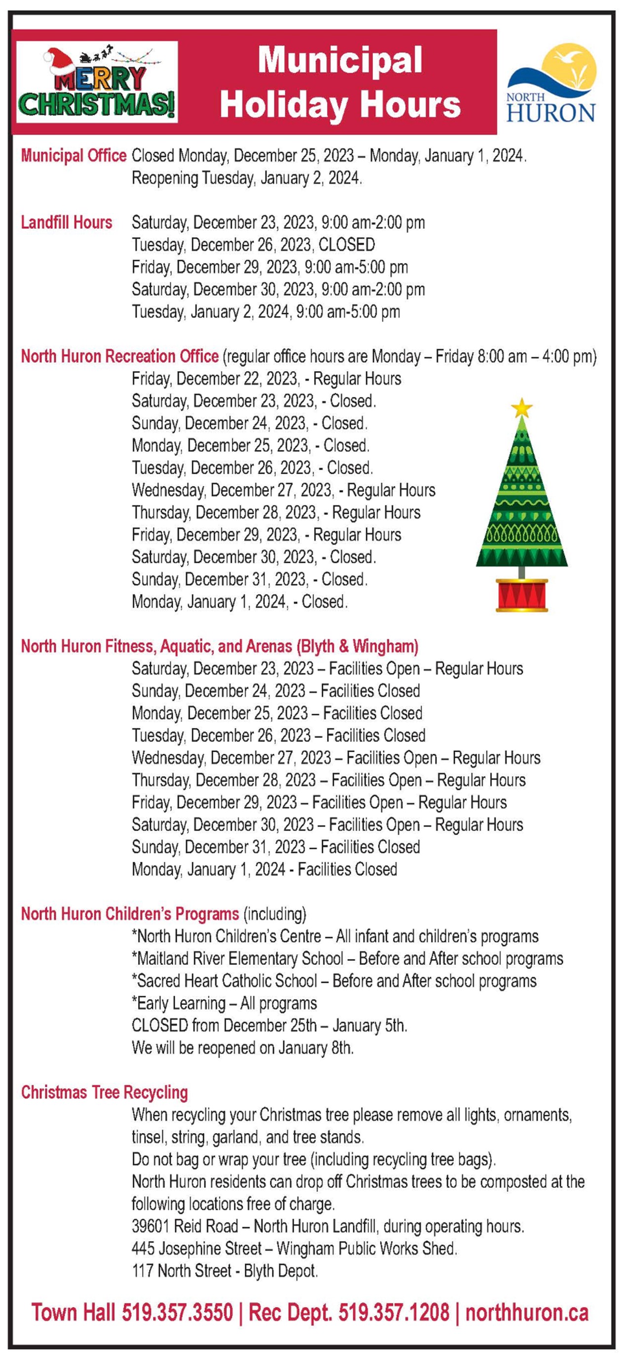 Holidays Hours